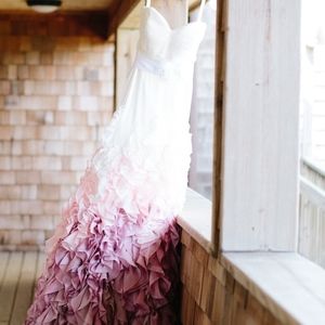 Pink Ombre Wedding Dress